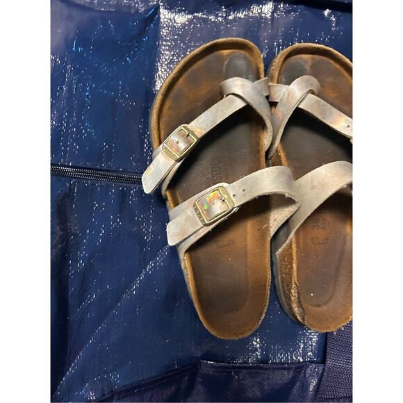 Birkenstock Mayari Toe Loop Sandals Holographic Straps Women - Picture 5 of 8